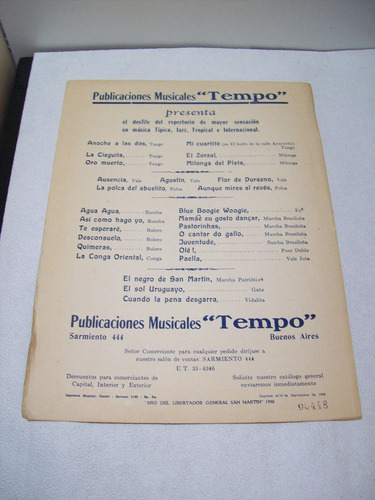 Adp Partitura Ausencia De La Guardia Vieja Vals F. Bianco (Usado)
