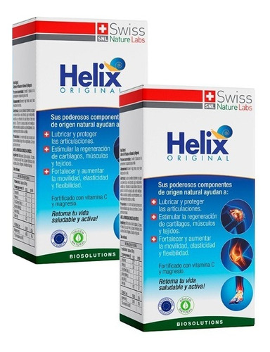 Suplemento en cápsula Swiss Nature Labs  Helix Original proteína en caja de 30g 60 un pack x 2 u