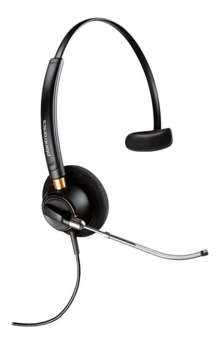 Headset Plantronics Encorepro Hw510v Para Telemarketing Cor Preto