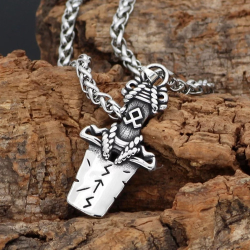 Collar Vikingo Espada Hofund De Heimdall Protector Bifrost