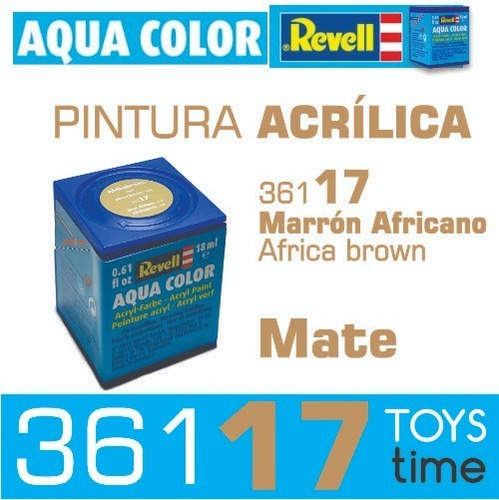 Pintura Revell Acrílica Mate Color 361 17 Marrón Africano