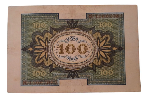 Cédula Alemã 100 Reichsbank Note Berlim  1920 17