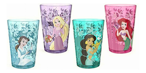 Zak Designs Juego De Vasos De Nido De Princesa Disney De 14