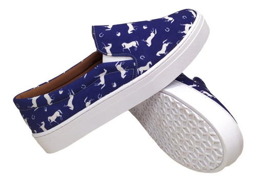 Imagem 6 de 7 de Slip On Tenis Feminino Casual Animal Print Cavalo Confort