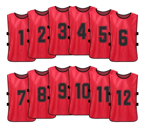 Vest Team Soccer Sports Para Niños, 12 Unidades, Camisetas Y