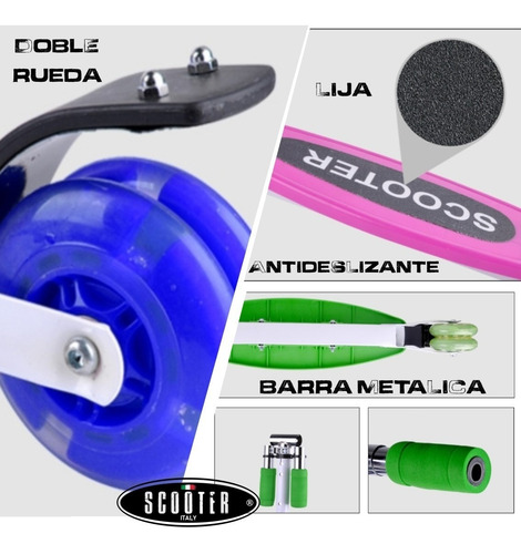 Monopatin Scooter Italy Original 4 Ruedas Plegable Palermo
