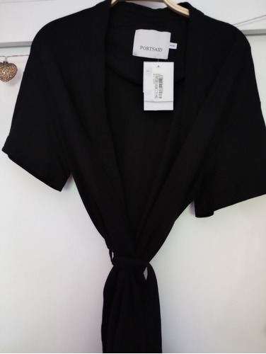 Vendo Kimono Corto Negro Nuevo Portsaid M Con Etiqueta 