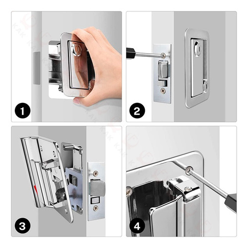 Fechadura Porta C Chave Trava De Segurança Motorhome Trailer
