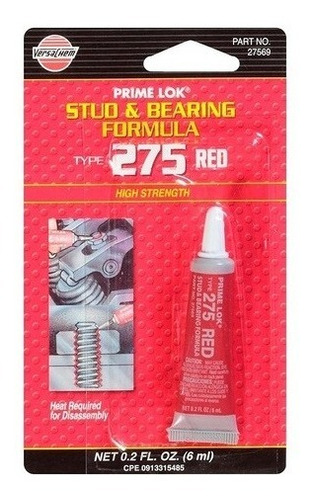 Traba Rosca Rojo 6ml Prime Lok 275 Versachem