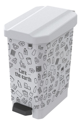 Caneca Pedal 22 Litros Blanca Care The Earth Estra