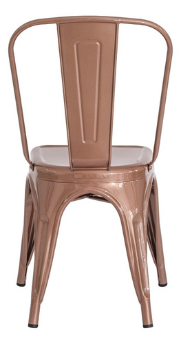 Imagem 4 de 5 de Cadeira Tolix Iron Design Rose Gold
