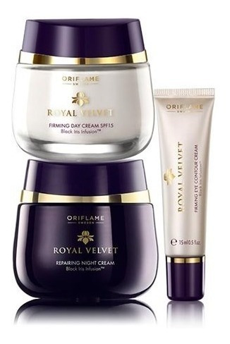 Set Royal Velvet Oriflame Crema Día, De Noche+ Contorno Ojos