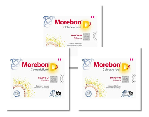 Morebon 50,000 Ui Suplemento Alimenticio Con 4 Tab Pack 3