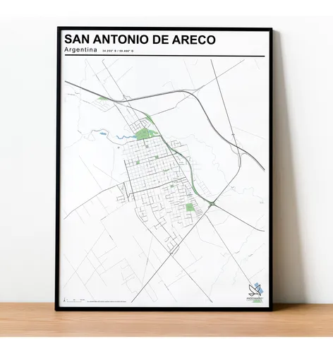 Mapa Ciudad De San Antonio De Areco 80cmx61cm