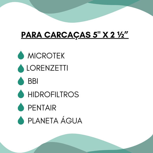 Kit 12 Refil Para Filtro Carbon Block 5 Carvão Ativado