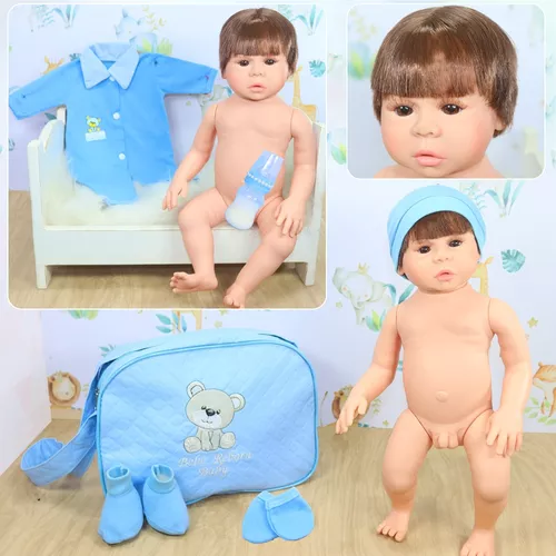 Bebê Reborn Menino Corpo Inteiro Silicone. Boneca Realista Original. Envio  Imediato.