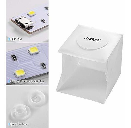 Andoer Estuche Luz Para Estudio Fotografia Kit Tienda Mini