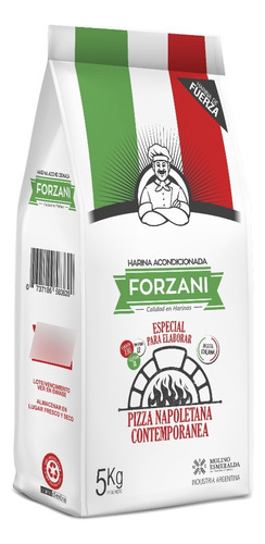 Harina De Fuerza Forzani Pizza Napolitana Contemporánea X5kg