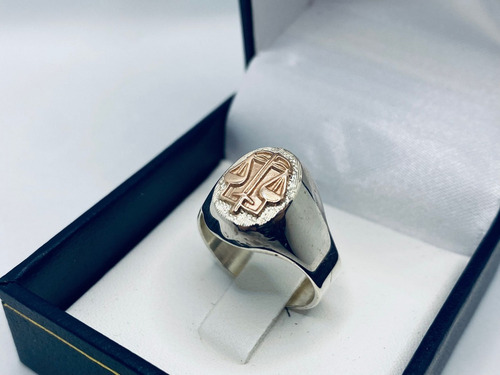 Anillo Profesión Abogado/a Plata Y Oro Sello