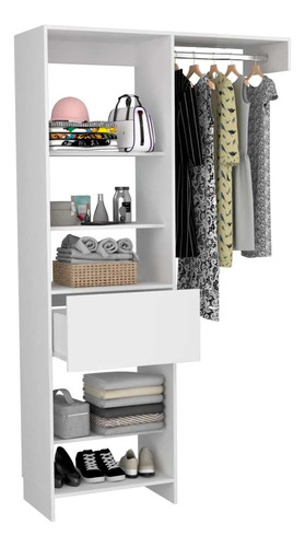 Closet Interior Sistema Abierto En Melamina Kit Ca 80-160a