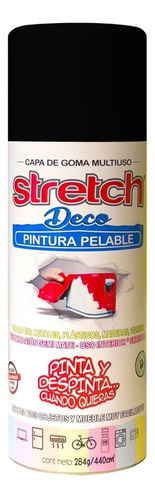 Pintura Aerosol Vinilo Removible Electrodomésticos Stretch Color Negro semi mate