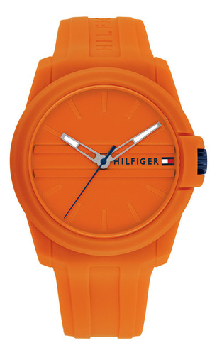 Reloj Tommy Hilfiger Para Hombre De Silicona Naranja 1710597