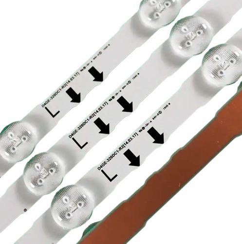 Kit 4 Tiras De 7 Leds Para Tv Samsung Un32j5500 64,7cm 3v