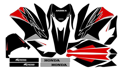 Stickers Para Defender Dinamik 200r  Negro Ha