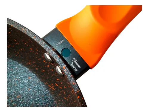 Sarten 20cm Alfa Termo Control Stone Ceramica Antiadherente Color Negro