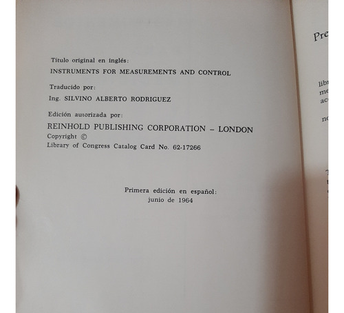 Instrumentos Para Medición Y Control. Werner G. Holzbock (Usado)
