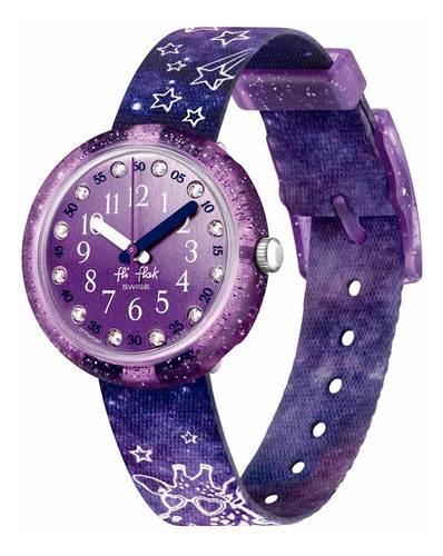 Reloj Flik Flak Giraxus Para Niños Zfpnp080 Color de la malla Violeta oscuro Color del bisel Violeta Color del fondo Violeta