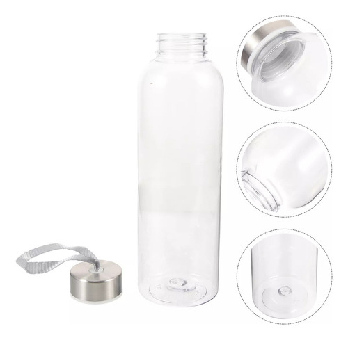 - Botella De Agua Portátil De Plástico Transparente De 500