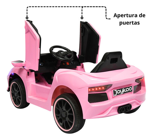 Montable Electrico Para Niños Deportivo Bluetooth Luces 12v Rosa
