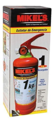 Extintor De Emergencia 1 Kg Recargable Con Soporte Mikels