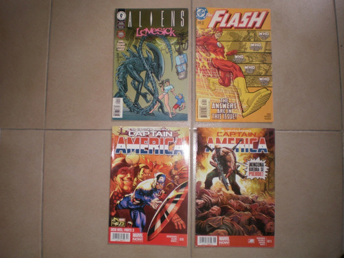 Captain America, Flash Y Aliens # 1 Set De 4 Comics