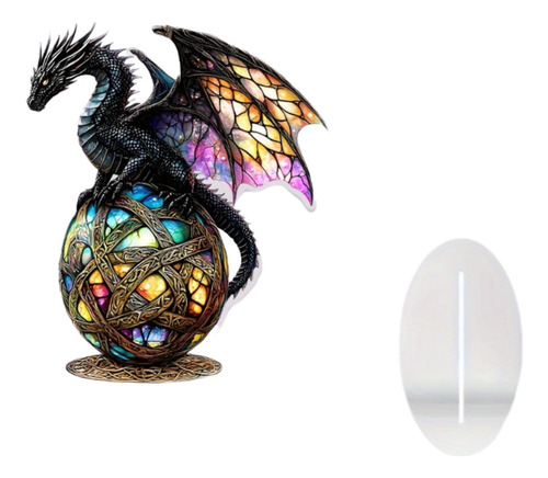 2d Dragon Acrílico De La Placa Decorativa Decoración De
