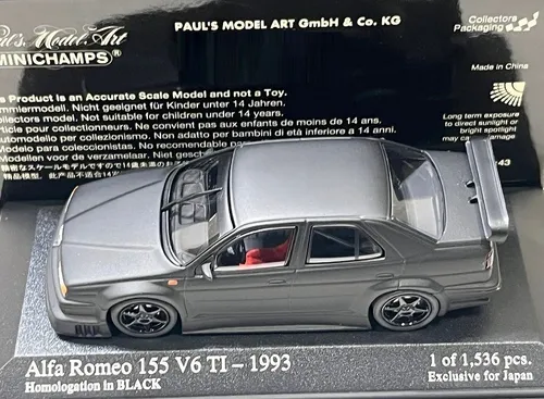 Minichamps 1/43 Alfa Romeo 155 V6 Ti 1993 Preto