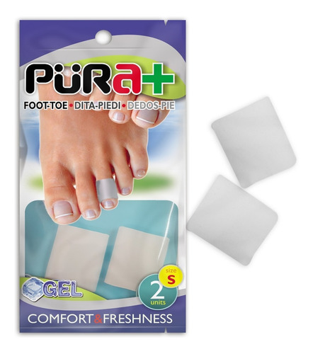 Imagen 2 de 5 de Protectores Abiertos Ortopedicos Dedos Pie Pura+ (1 Par)