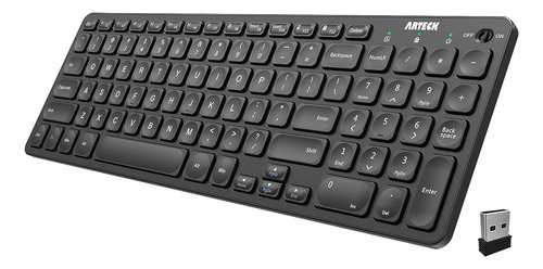 Arteck 2.4g Teclado Inalámbrico Ultra Slim Teclado De Tamaño