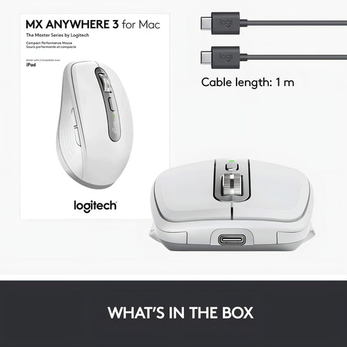 Mouse Logitech Mx Anywhere 3s Bluetooth/8k Usb-c Pale Grey