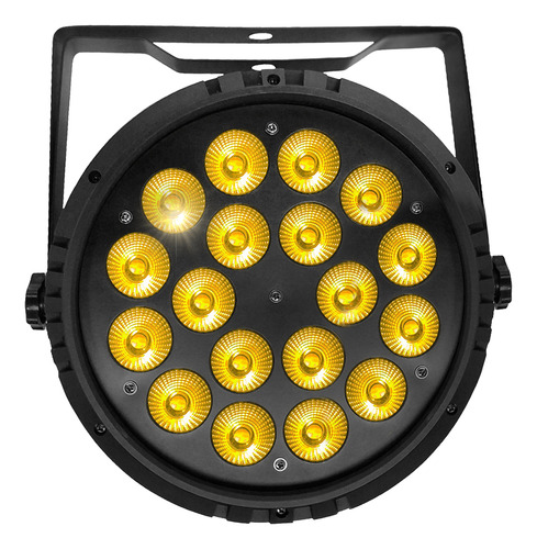 8x Canhão Refletor Par 64 18 Led Cree 15w Rgbwa Dmx 4n1 Slim
