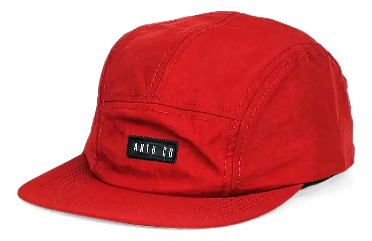 Boné Aba Reta Water Five Panel Strapback Impermeável Anth Co Vermelho Único