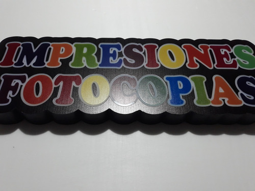 Cartel Luminoso Led Impresiones Fotocopias Multicolor