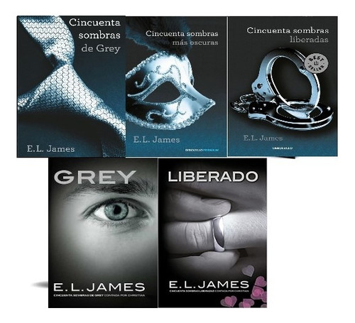 Saga, 50 Sombras De Grey, E.l James - 5 Libros (nuevos)