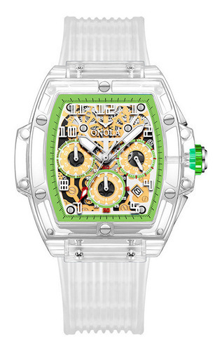 Reloj Analógico Clásico De Cuarzo Con Calendario Onola 6810 Color De La Correa Transparent Green