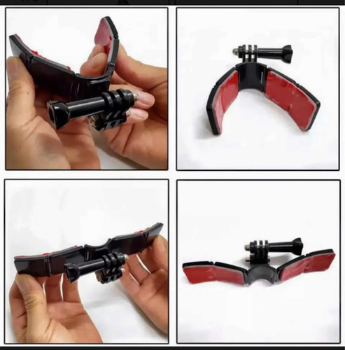 Novo Suporte 3m Para Queixeira De Capacete Para Gopro Sjcam