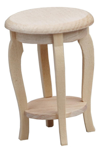 Taburete De Madera Para Casa De Muñecas A Escala 1:12, Mini