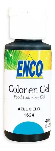 Color Gel Azul Cielo Comestible Repostería 40 Grs Enco 1624