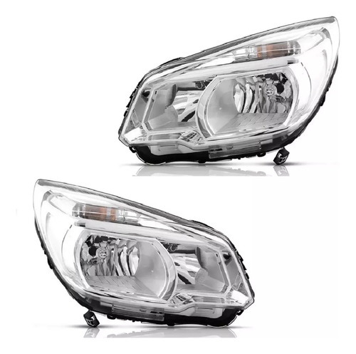 Farol S10 2012 A 2019 Lt S/ Projetor Duplo Mascara Cromada