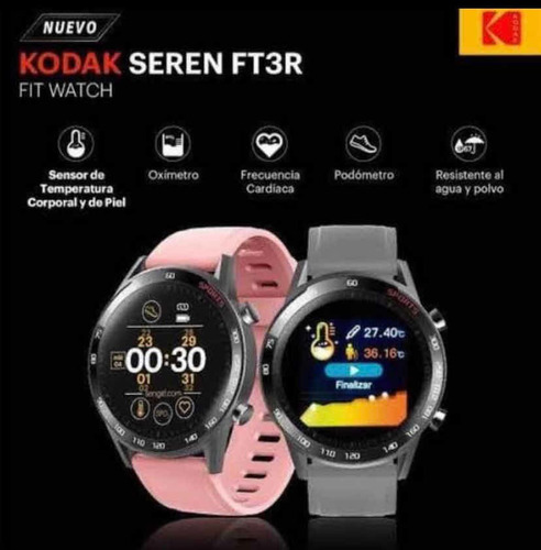 Kodak Fit Watch Ft3r - Correa Rosa Y Gris
